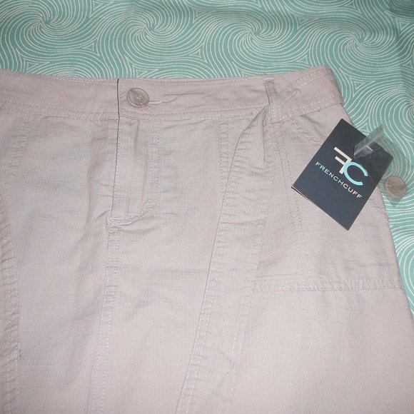 NWT French Cuff Skort Skirt Shorts size 8 Beige Khaki with Pockets - Picture 5 of 10